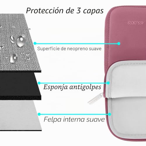 Funda portátil 15 pulgadas para trabajar en cafeterías con tu MacBook Air rosa 3