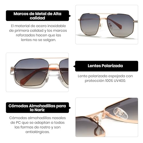 Opiniones y reviews de Lentes Solares los 10 mejores. 12 Lentes Solares marca Cyxus (3)