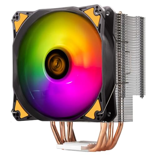 SilverStone SST-AR12-TUF - Refroidisseur de CPU Argon 4 caloducs Ă contact direct, ventilateur PWM ARGB 120 mm