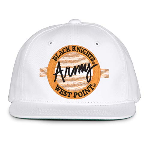 NCAA Army Black Knights Unisex Retro Classic Circle Design, White, Adjustable