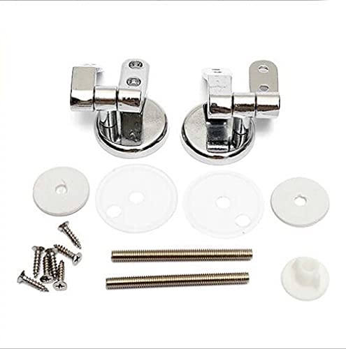 Ltiyitl Toilet Seat Hinges Zinc Alloy Replacement Parts-Adjustable Toilet Seat Bolts And Nuts Left And Right Hinges-Strong And Durable (Not Easy To Fall Off) #TOP1