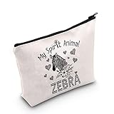 CMNIM Zebra Gifts for Girls Zebra Cosmetic Makeup Bag My Spirit Zebra Lover Inspired Gift for Animal Lover Travel Toiletry Bag (Zebra Makeup Bag)
