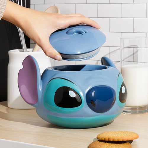 Stitch Keksdose - Offiziell lizenziertes Disney förmiges Behältnis mit Deckel, ideal zur Aufbewahrung von Keksen & Trockenwaren… – Ansicht 5