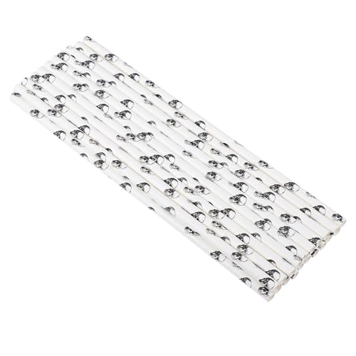 Beaupretty 100 pitillos de papel biodegradables para Halloween miniatura 1
