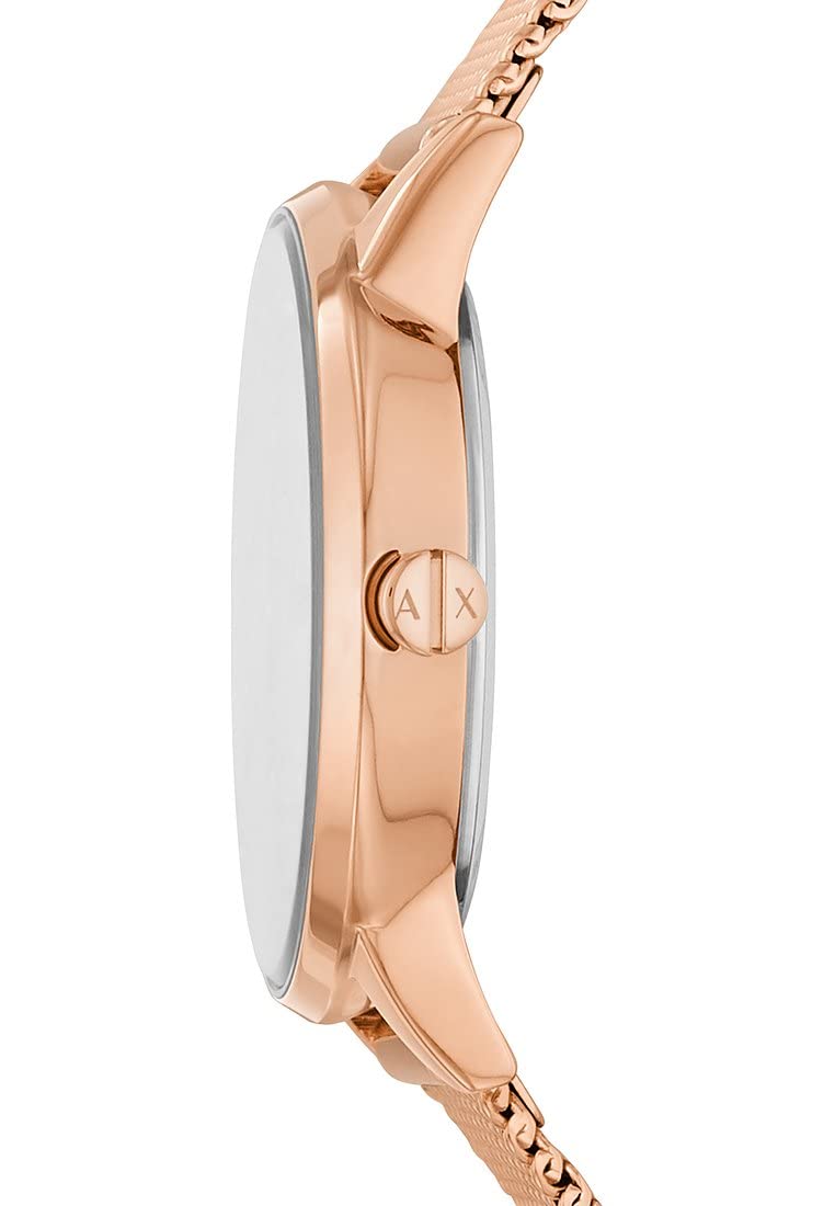 Armani Exchange Orologio da donna, Movimento al quarzo a due lancette e cassa da 28 mm con cinturino in acciaio inossidabile