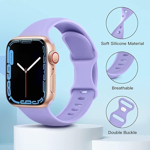 Image of MINX Smart Watch Strap Compatible for Apple Watch Band 38mm / 40mm / 41mm / 42mm / 44mm / 45mm / 49mm Series 9 /8 / 7 /6 / 5 /4 / 3 /2 / 1 SE Soft Silicone (Combo Packs)