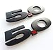 2 pieces(pair) 5.0 Liter Door Fender Side Emblem Badge Plate for Ford Mustang F150 GT - Matte Black