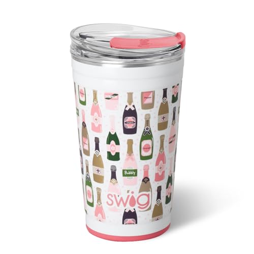 Swig Life 24oz Insulated Party Cup with EZ Slider Lid, Bubbly