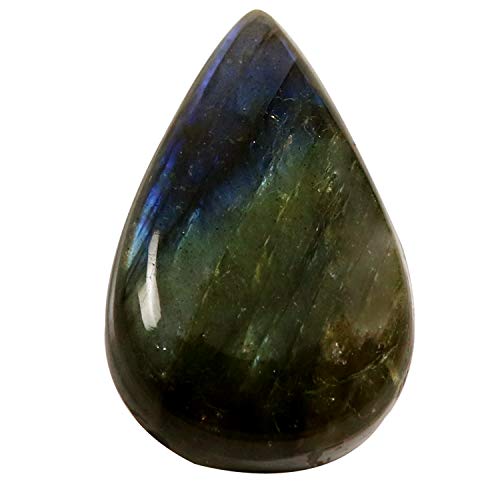 Labradorite naturelle en cabochon poire de 50,65 carats, qualité OE11