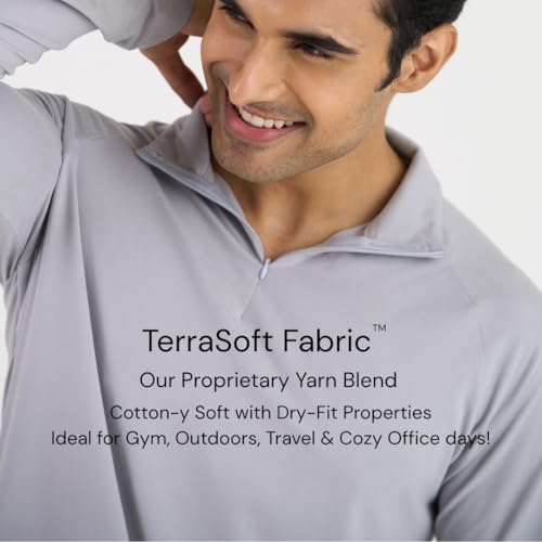 Image of Men's Cuddle Tee | TerraSoft Ultra Soft, Sweat-Wicking & Odour-Proof T-Shirt for Gym, Walks, Runs & Everyday Wear | Performance Tee with Cotton-Like Comfort