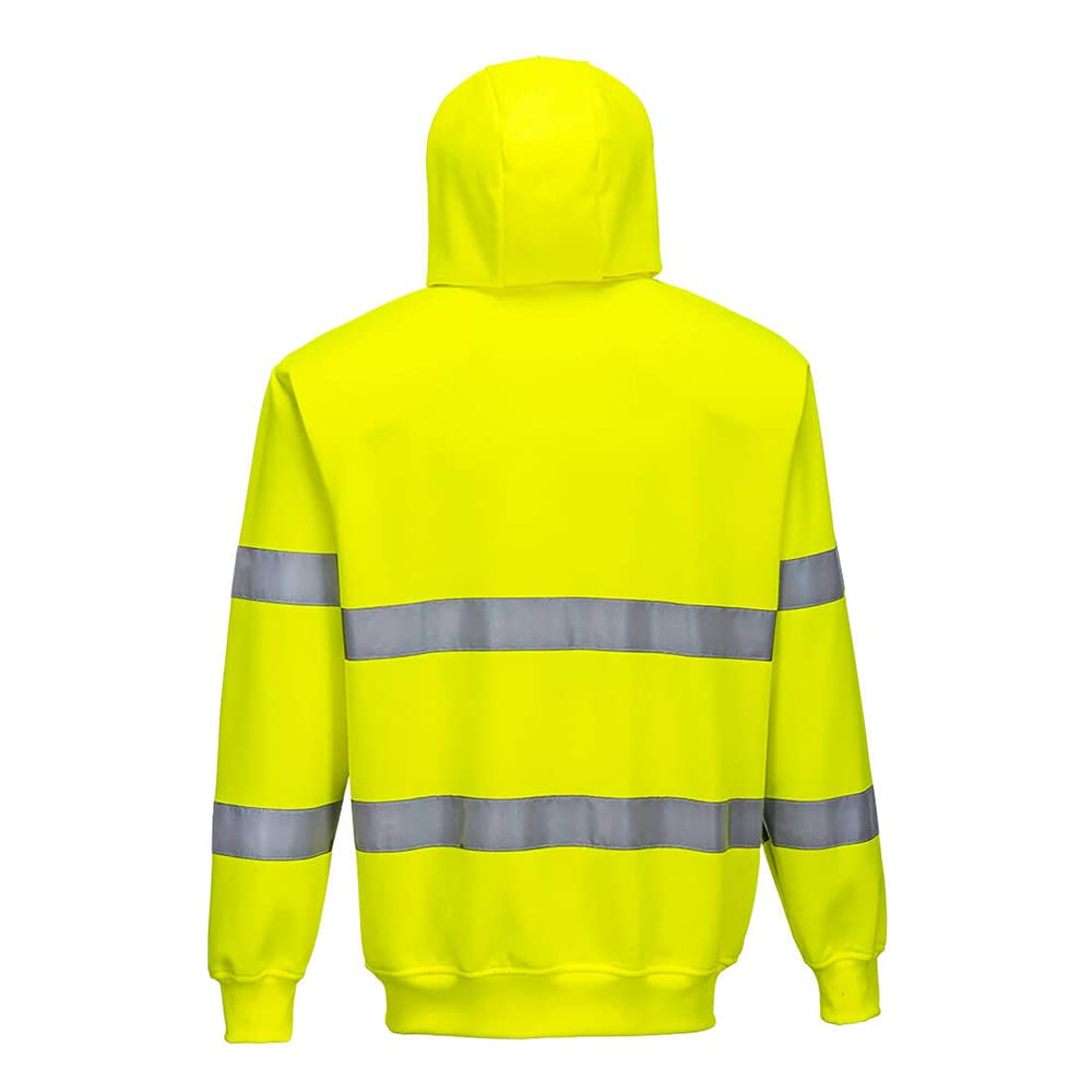 Portwest Sudadera De Alta Visibilidad Con Capucha Y Cremallera Frontal, Tamaño: M, Color: Amarillo, B305YERM