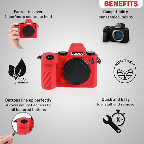 Funda de silicona para cámara Panasonic Lumix S5 miniatura 3