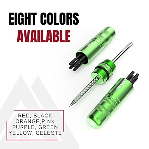 Image of KOM Cycling Tubeless Tire Repair Kit for Bikes - 8 Colors! Fixes Mountain Bike and Road Bicycle Tire Punctures - Includes Tire Repair Fork and Reamer, 8 Bacon Strips. Tubeless Bike Tire Repair Kit