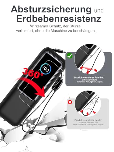 daunke Hülle für Anker Laptop Powerbank, 25000mAh 165W, Enthält Zwei weiche Folien,All-Inclusive-Schutz,Anti-Schock/Kratzer,Drop Protection,bequem zu halten,Leicht und tragbar (Schwarz)