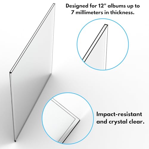 12-Inch Vinyl Record Toploader - Hard Vinyl Record Sleeves Protector - 7mm (7 Millimeters) Thickness Crystal Clear Hard Record Storage Case For Album Protection & Collection Display - 1 PACK (5 PCS) by Vinyl Supply Co. - Image 2