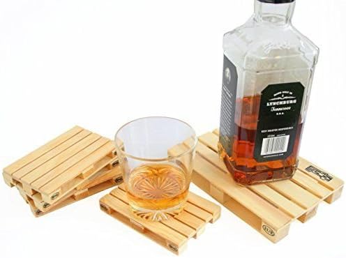Design Studio Labyrinth Barcelona Palette-It - Wooden coasters set of 10 - Coaster for Coffee, Drinks, Beer, Glass, Bottle and Bar