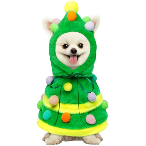 Disfraz de árbol de Navidad para perros tamaño mediano