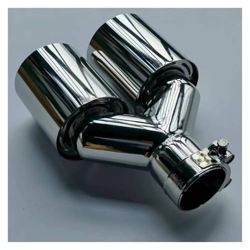 Embout d'échappement double en acier inoxydable chromé pour look sportif et durable