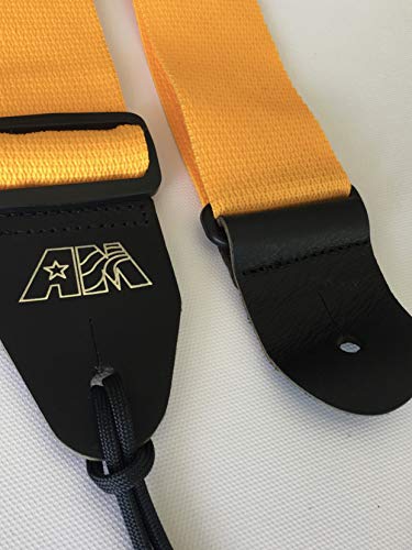 Guitar Strap Gold Nylon Fits All Acoustics Electrics Bass And Mandolins Made In Usa #TOP1