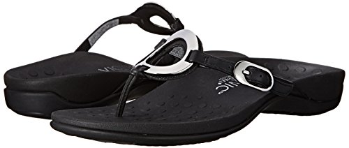 Vionic Women's Rest Karina Backstrap Sandal- Supportive Ladies Slip On Sandals That Include Three-Zone Comfort With Orthotic Insole Arch Support, Medium And Wide Fit Black 10 Medium Us #TOP6