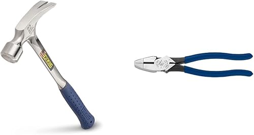 ESTWING Martillo de encuadre + alicates Klein Tools, cortadores laterales de 9 pulgadas