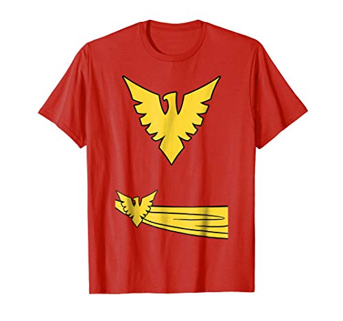Marvel X-Men Phoenix Jean Grey Classic Comic Costume T-Shirt Marvel X-Men Phoenix Jean Grey Classic Comic Costume T-Shirt