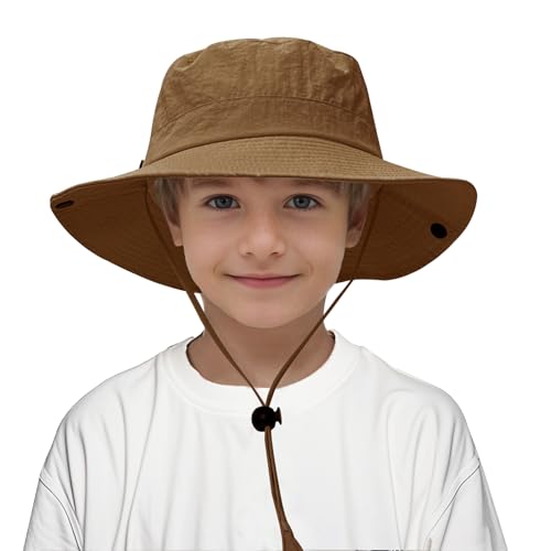 Jastore Waterproof Quick Dry Kids Fishing Safari Hat Boys Sun Hat Girls Beach Hat UPF 50+ Outdoor Bucket Hat