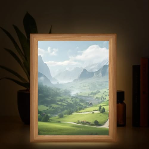 Light Up Painting, Colorful Forest Wall Art Picture Light Dreamy Forest Light Up Desktop Art Decor, 10 Brightness, USB Powered, 3 Lighting Modes, Anxiety Relief Gift for Bedroom Home - Without Frame