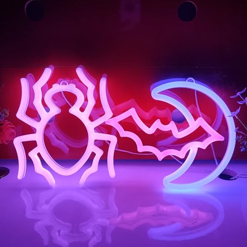 Image of JYWJ Spider LED Neon Signs Desktop Wall Decoration Light