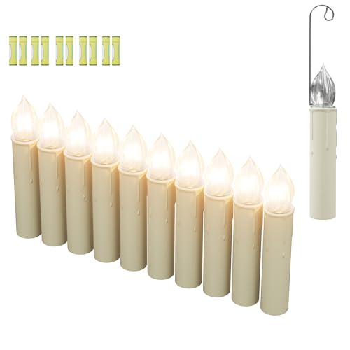 FIVMEN 10 Stück LED Kerzen Christbaumkerzen Kabellos Schwebende...