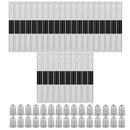 Agatige 30pcs 5ml Empty Lip Gloss Tubes, Double Ended Refillable Lip Balm Gloss Containers Bottles with Rubber Inserts for Women Girls DIY Makeup