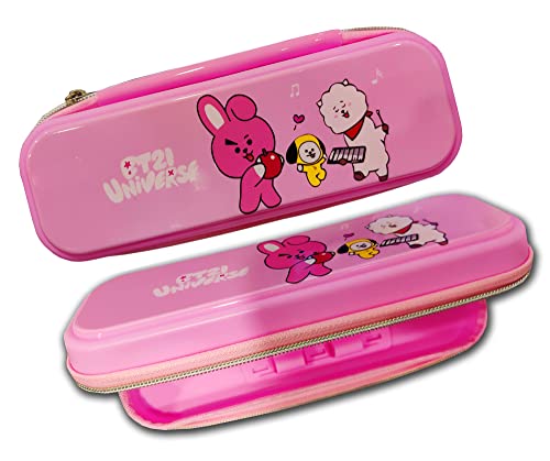 Image of Neel Silicone Pencil Pouch For School Stationery Case Geometry Box Kids Bt-21 Bts Return Gift Girls Large 1 Pcs Random (Multicolor)
