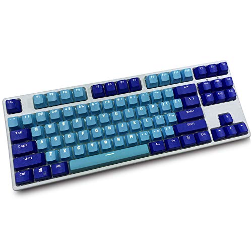 Keycaps 87 tasti PBT Copritasti Tastiera meccanica Doppio retroilluminato Parola trasparente da gioco per layout USA per Cherry MX vendi solo copritasti