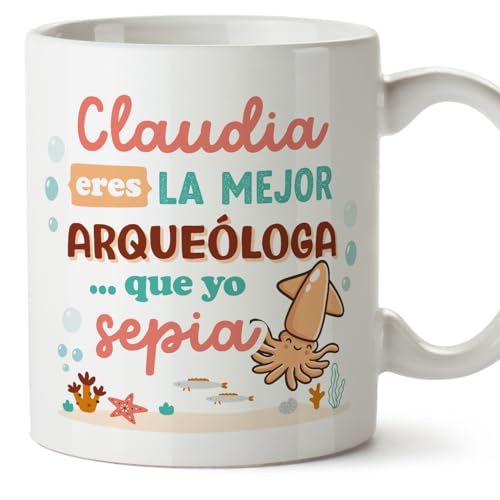MUGFFINS Tazas Personalizadas para ARQUEÓLOGA mujer - En Español