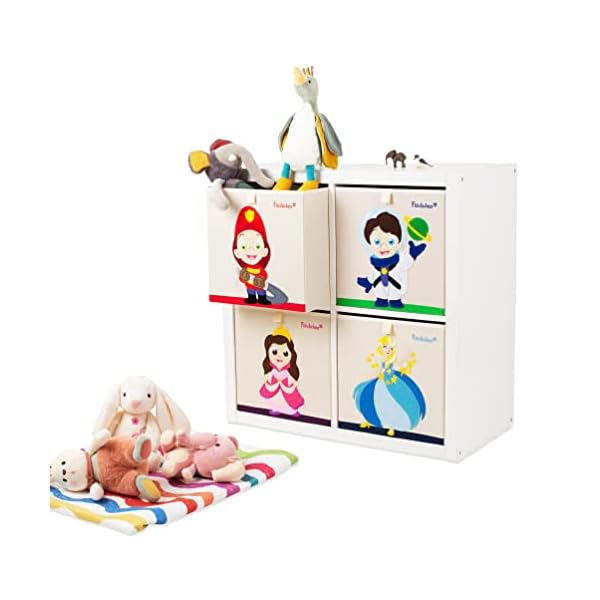 Flöckchen Kinder Aufbewahrungsbox | Premium Spielzeugkiste für Kinderzimmer I Spielzeug Box (33x33x33) bringt Ordnung ins Kallax Regal I Kinder Motiv – Bild 4