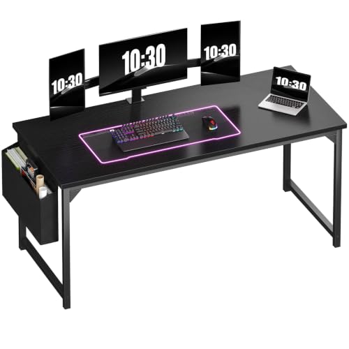 OLIXIS Computer Desk 63 Inch Gaming Desks for Home Office Small Spaces