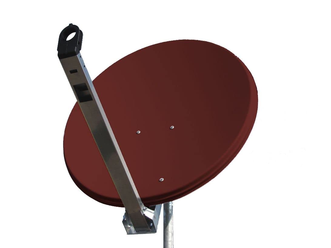 Parabola Offset in alluminio Offel diametro 80 cm ideale per la ricezione dei segnali satellitari, colore Rosso