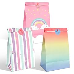Rainbow Party Favor Bags with Stickers