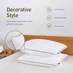Acanva Cooling Bed Pillows for Sleeping, Luxury Hotel Quality 3D Microfiber Filling with Breathable Cover for Side Back and Stomach Sleepers, Reduces Neck Pain, Standard (Pack of 2), Black 2 Count