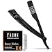 FREE BLADES + Facón Professional Marble Straight Edge Barber Razor - Salon Quality Cut Throat Shavette