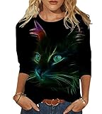 shirt katze mit brille Match: Tragen Sie es zu Röhrenjeans und Stiefeletten für ein einfaches Ensemble oder zu Leggings und Turnschuhen für ein bequemes und gemütliches Outfit.