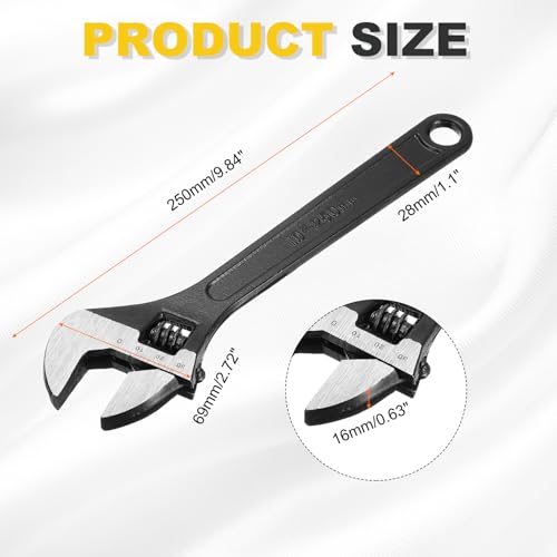 Mini clé réglable de 25,4 cm PATIKIL acier pour industrie automobile