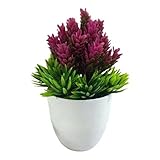 hxscoo 120*200 millimetri simulazione pianta in vaso podocarpus pino piccolo bonsai fiore finto arredamento da giardino durevole e facile da abbinare ( color : purplish red )