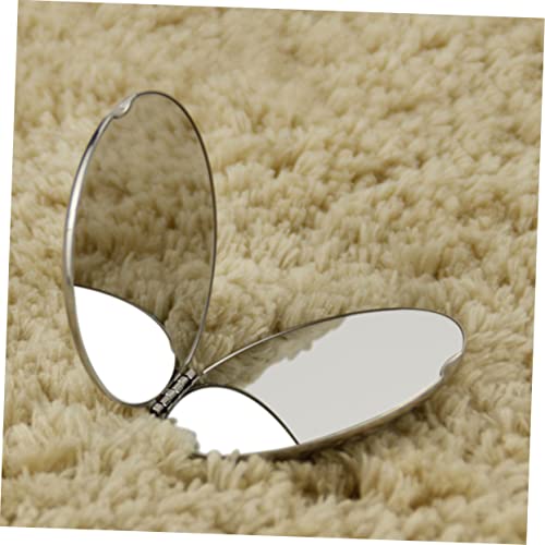 Espejo de Maquillaje Compacto Doble Faz Plegable Plata 3 pzas miniatura 5