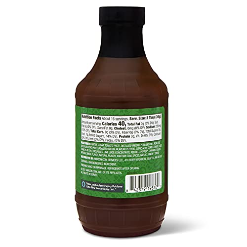 Aplenty, Spicy Poblano Lime BBQ Sauce, 19.7 oz