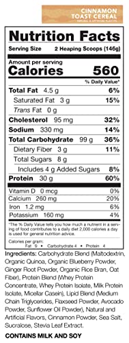 Rivalus Clean Gainer Cinnamon Toast Cereal, 5 Pound - Delicious Lean Mass Gainer With Premium Dairy Proteins, Complex Carbohydrates, Quality Lipids, No Banned Substances, Made In Usa #TOP5