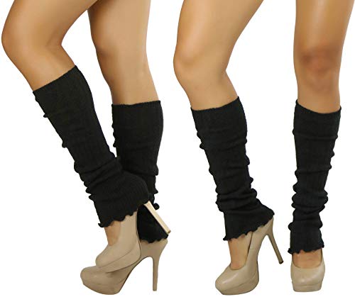 ToBeInStyle Women's Ribbed Acrylic Footless Leg Warmers3