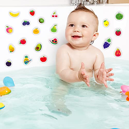 20 PCS Fruits Thick Gel Clings Fruits Window Gel Clings Decals Stickers for Kids Toddlers and Adults Home Airplane Classroom Nursery Party Supplies Decorations Removable and Reusable