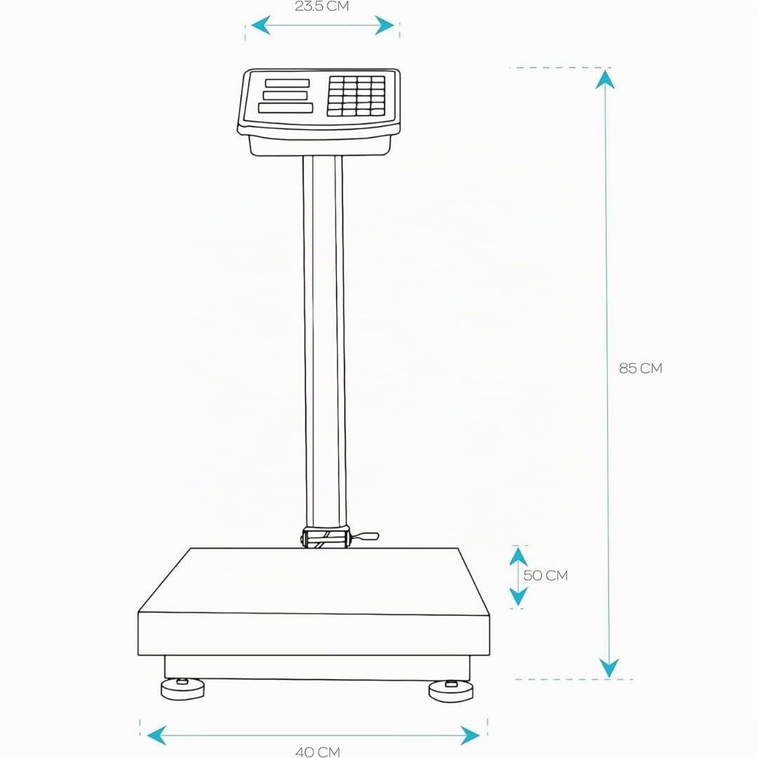 Báscula digital electrónica profesional de 300 kg con pantalla de báscula industrial recargable para uso en tiendas, hogares, empresas.