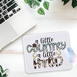 1 Pcs Funny Country Western Theme Non-Slip Rubber Mouse Pad for Home Office Desk Laptop Gifts for Cowboy Boys Men